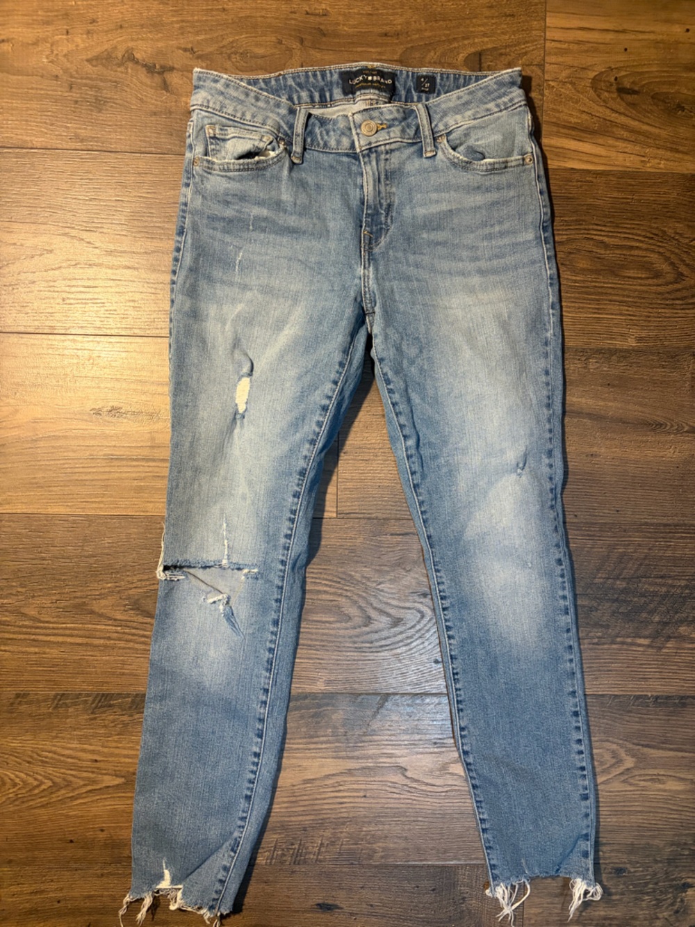 Lucky Brand Light Blue Slim Ripped Jeans
